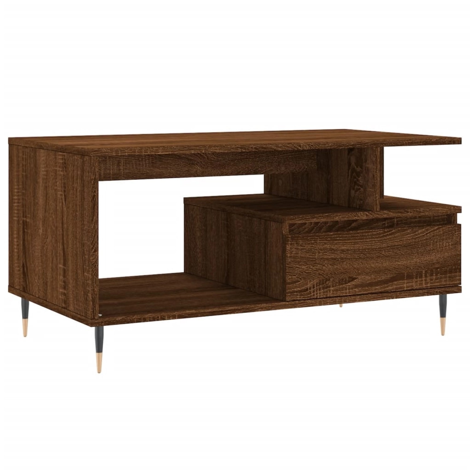 vidaXL Couchtisch Braun Eichen-Optik 90x49x45 cm Holzwerkstoff Modell 1 günstig online kaufen