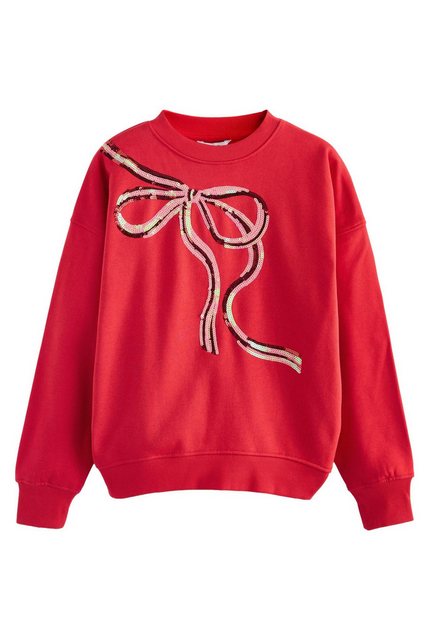 Next Sweatshirt Weihnachtlich Pailletten-Sweatshirt, Kurzgröße (1-tlg) günstig online kaufen