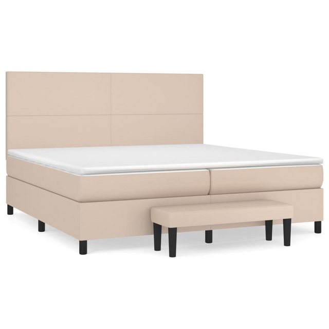 vidaXL Boxspringbett, Boxspringbett Matratze Cappuccino-Braun 200x200cm Kun günstig online kaufen