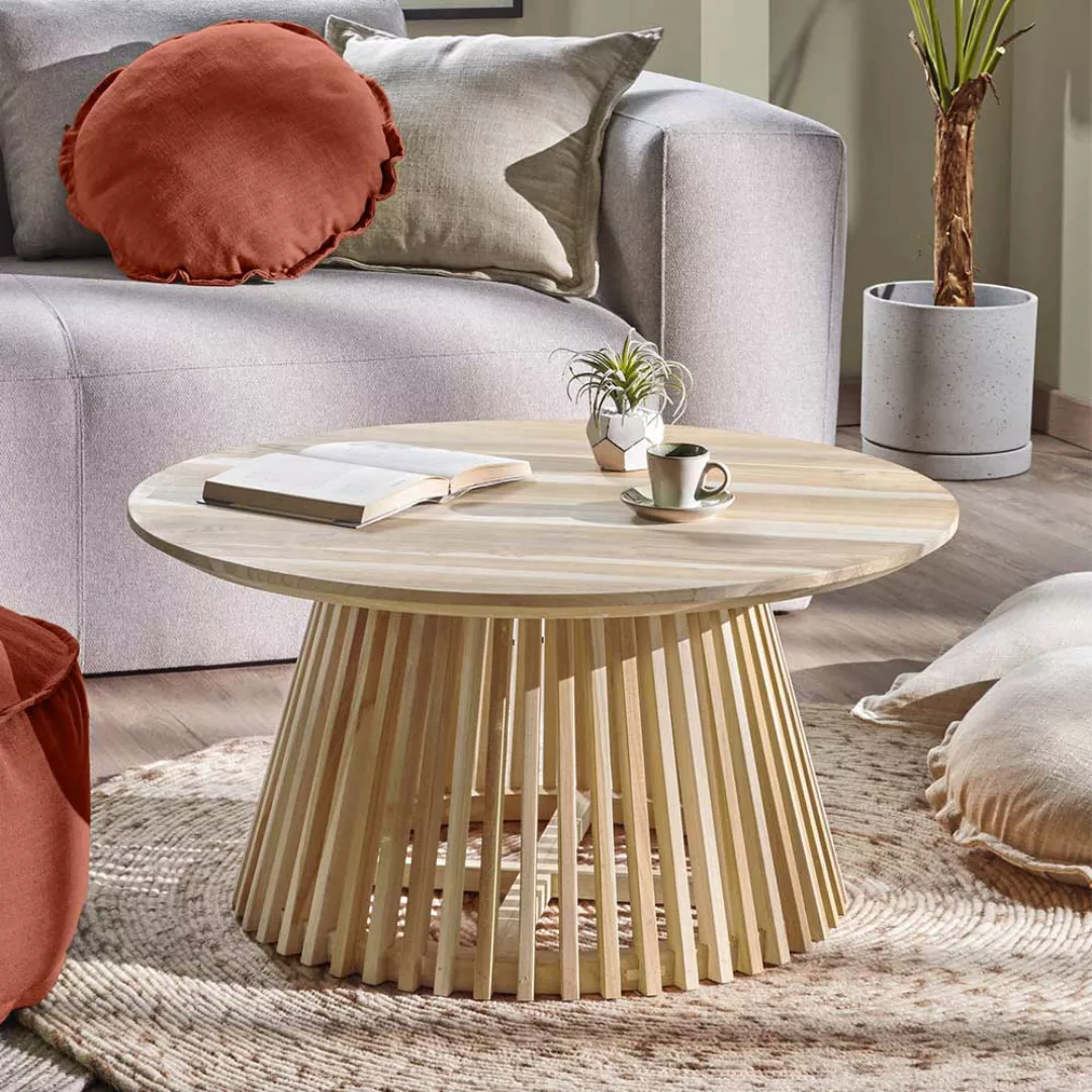 Wohnzimmer Tisch aus Teak Massivholz Skandi Design günstig online kaufen