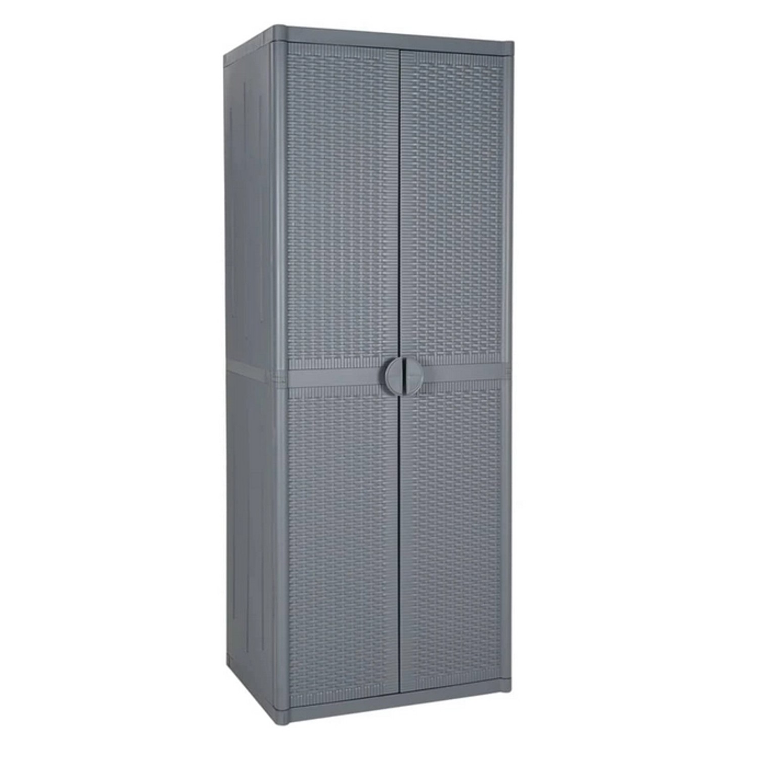 Vidaxl Gartenschrank Grau 65x45x172 Cm Pp Rattan günstig online kaufen