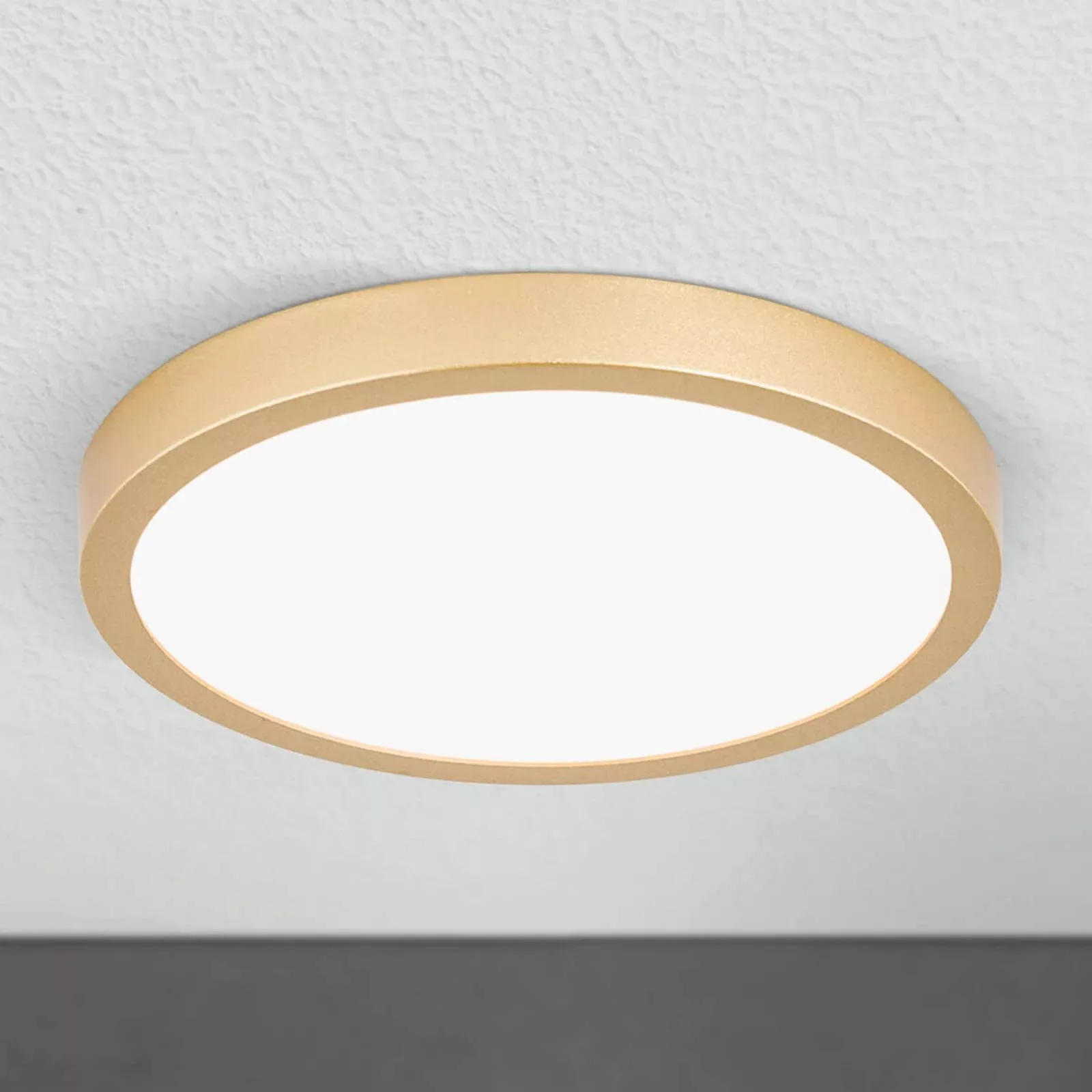 LED-Deckenleuchte Vika, rund, gold matt, Ø 23cm günstig online kaufen