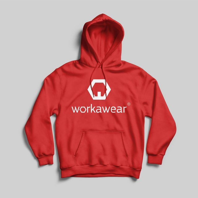 workawear Kapuzenpullover Nachhaltig Organic Hoodie Herren rot Bio Baumwoll günstig online kaufen