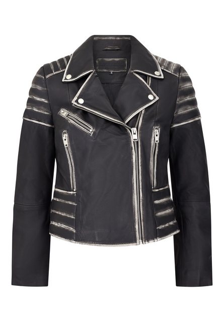 Bolongaro Trevor Lederjacke Harleyh Paneel-Details an Schultern, Superweich günstig online kaufen