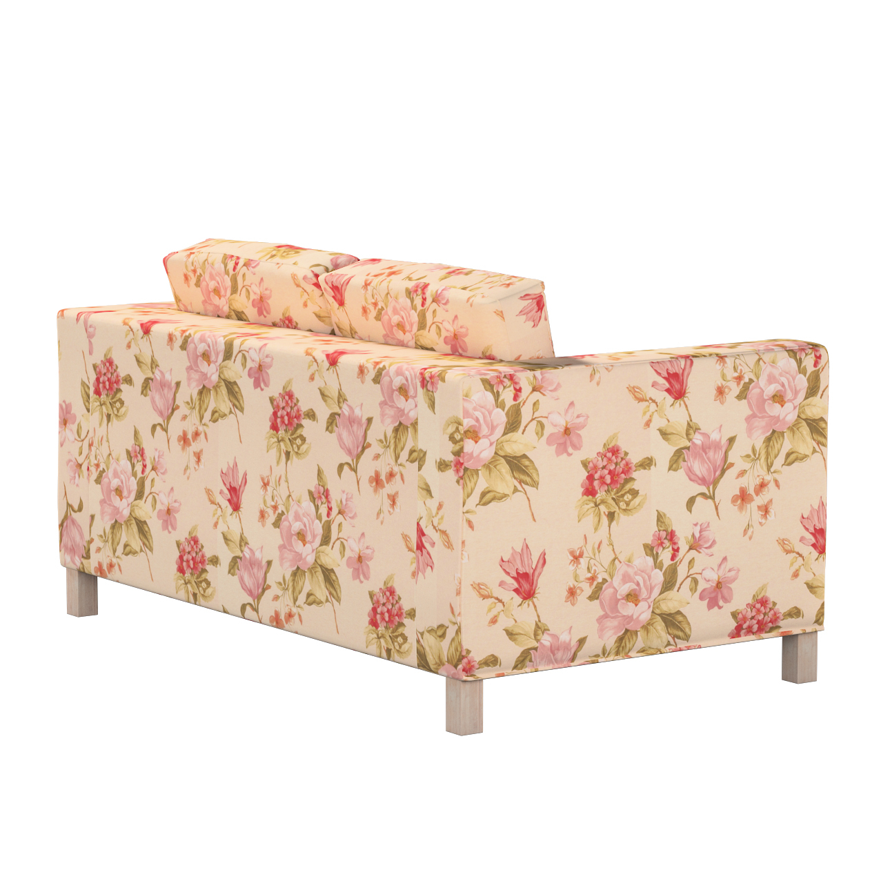 Bezug für Karlanda 2-Sitzer Sofa nicht ausklappbar, kurz, creme-rosa, 60cm günstig online kaufen