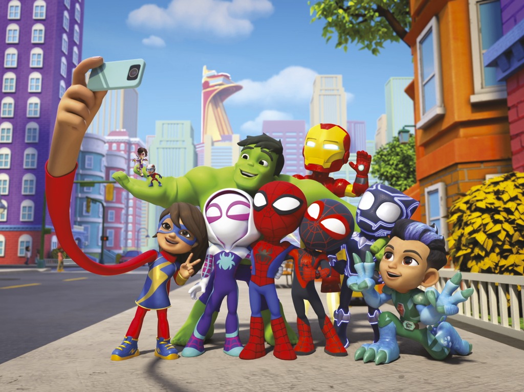 Komar Leinwandbild "Spidey and His Amazing Friends Selfie - Größe 40 x 30 c günstig online kaufen