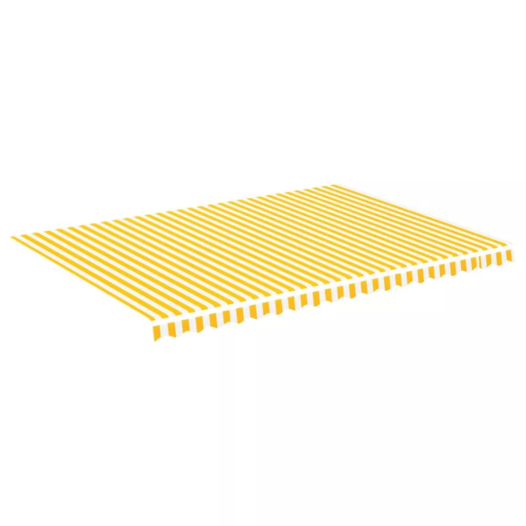 Markisenbespannung Gelb Und Weiß 5x3,5 M günstig online kaufen
