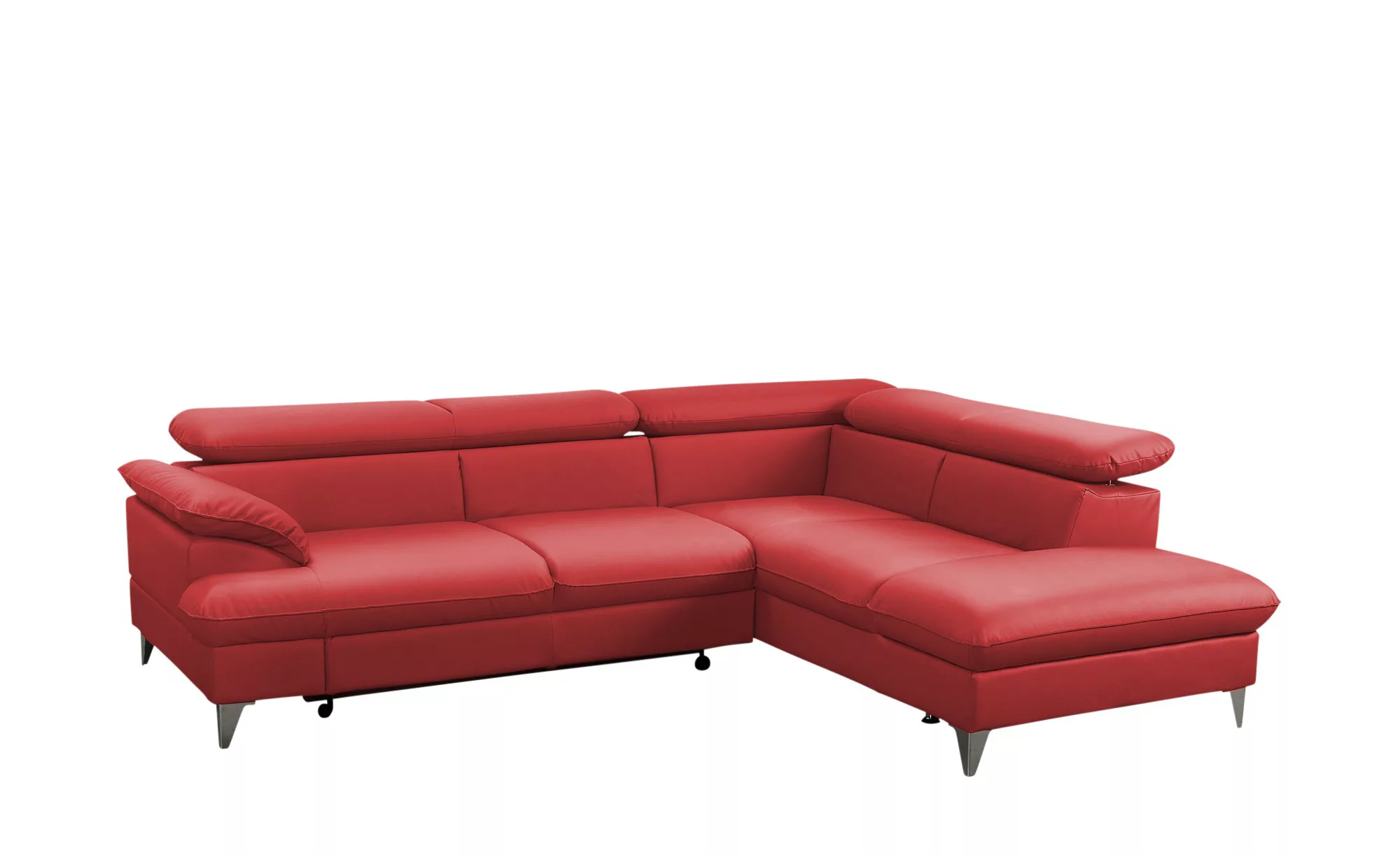 uno Ecksofa aus Kunstleder David ¦ rot ¦ Maße (cm): B: 256 H: 74 T: 208.0 P günstig online kaufen