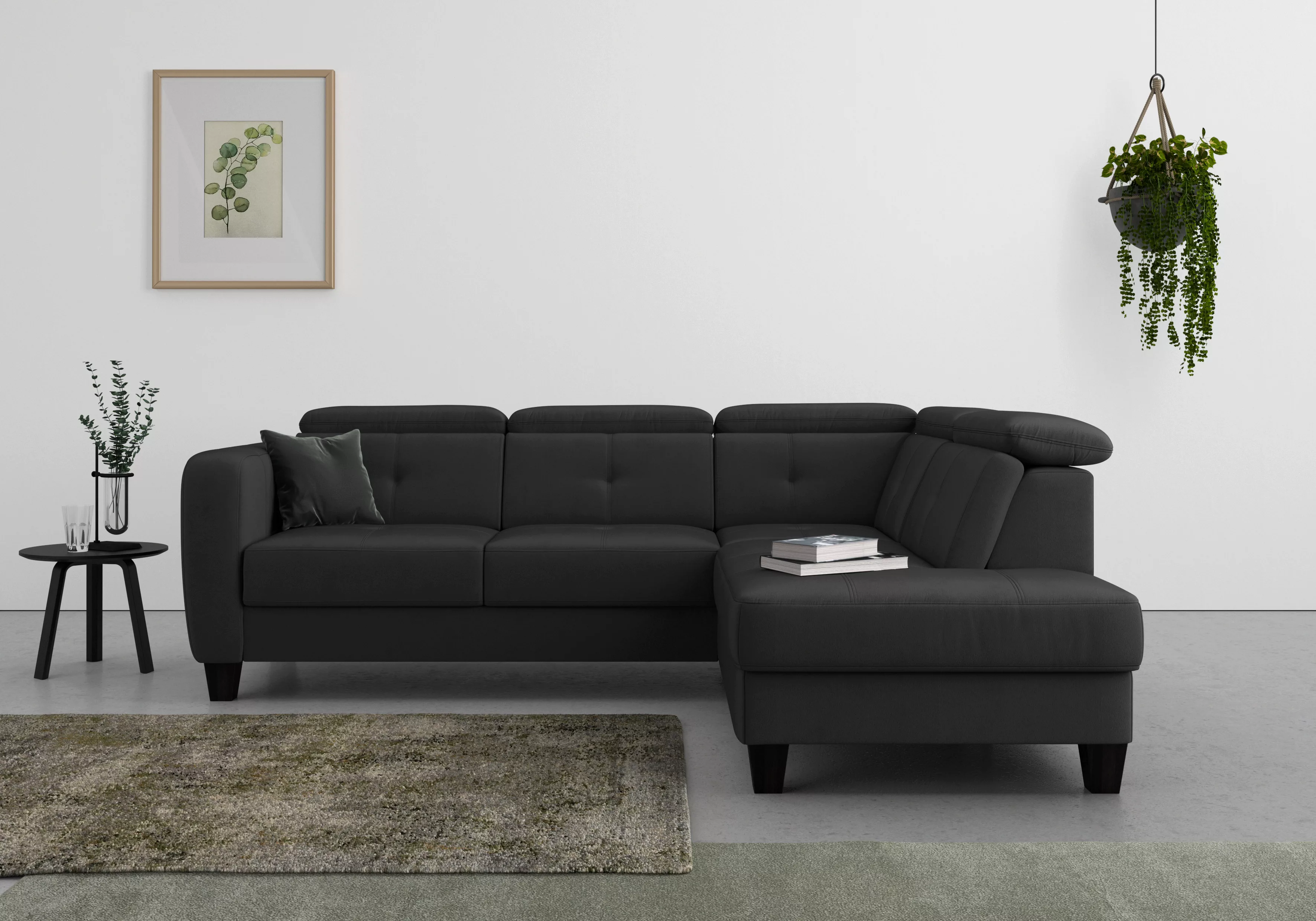 sit&more Ecksofa "Belluci L-Form", inklusive Federkern, wahlweise mit Bettf günstig online kaufen