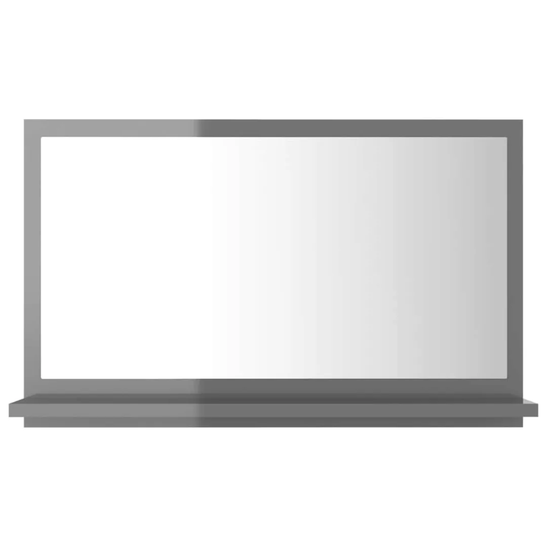 Badspiegel Hochglanz-grau 60x10,5x37 Cm Spanplatte günstig online kaufen