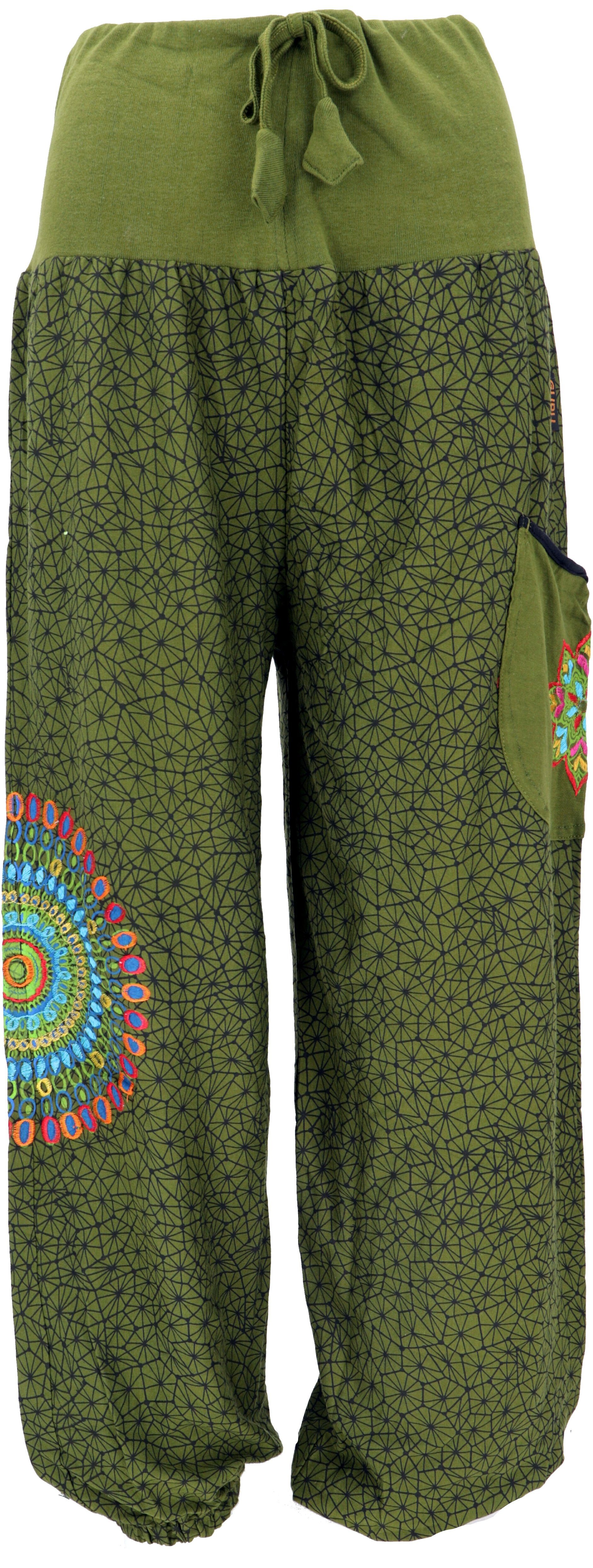 Guru-Shop Relaxhose Weite Pluderhose mit breitem günstig online kaufen