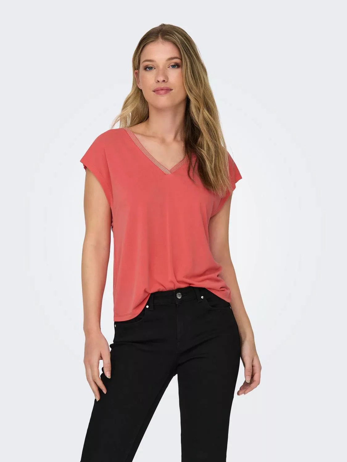 ONLY Kurzarmshirt ONLFREE LIFE S/S MODAL STITCH TOP JRS günstig online kaufen