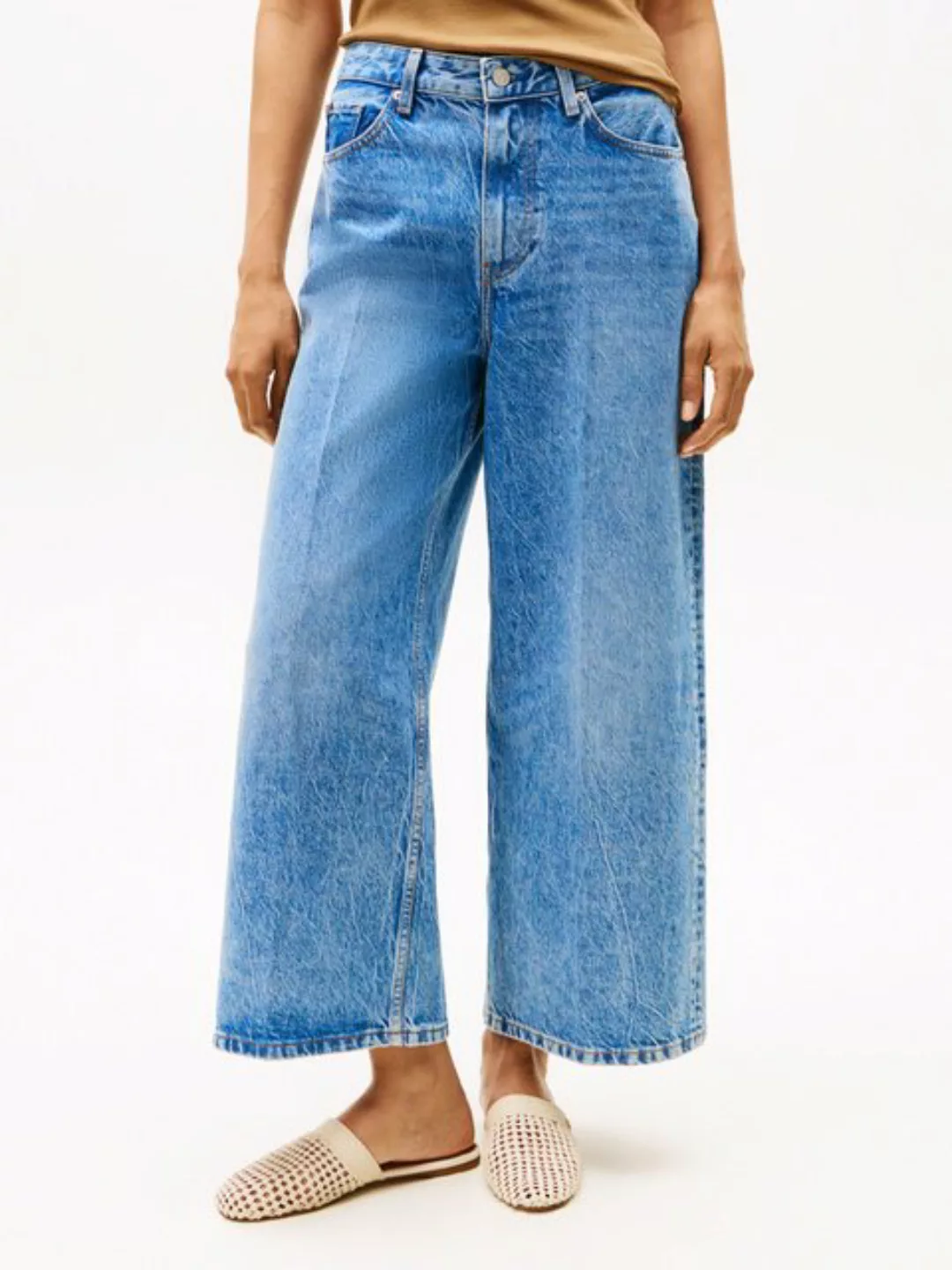 Tommy Hilfiger Weite Jeans WIDE LEG HW LOU mit Logo-Badge, mit Nieten, mit günstig online kaufen