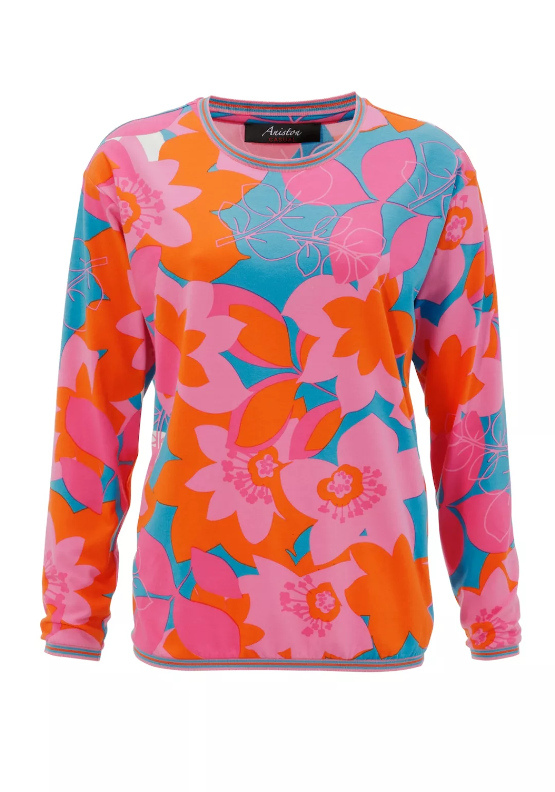 Aniston CASUAL Sweatshirt, mit großflächigem, farbenfrohen Blumendruck günstig online kaufen