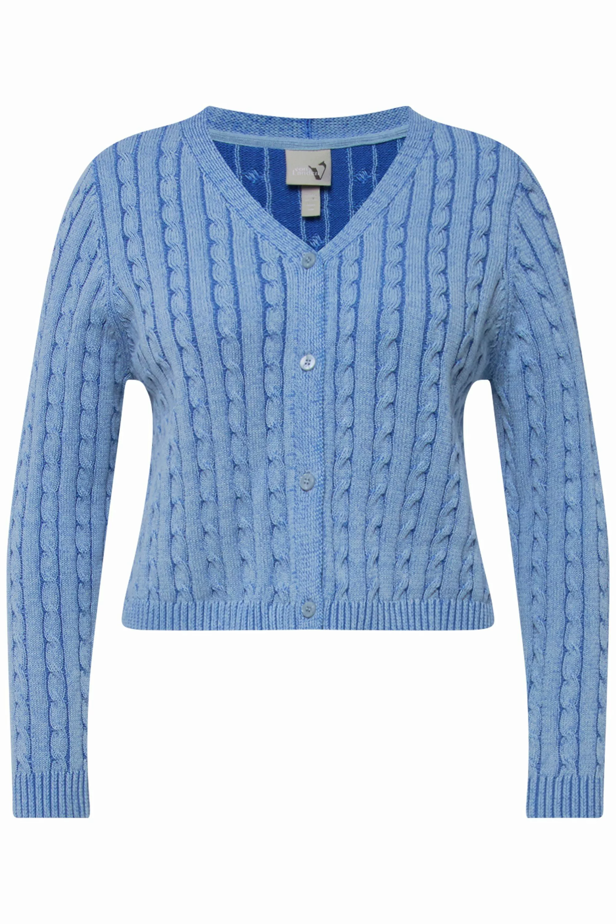 Ulla Popken Strickjacke Strickjacke Zopfmuster Two-Tone-Feinstrick günstig online kaufen