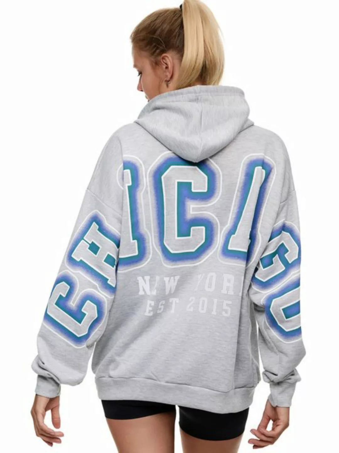 Worldclassca Hoodie Worldclassca Oversized CHICAGO Hoodie Kapuzenpullover S günstig online kaufen