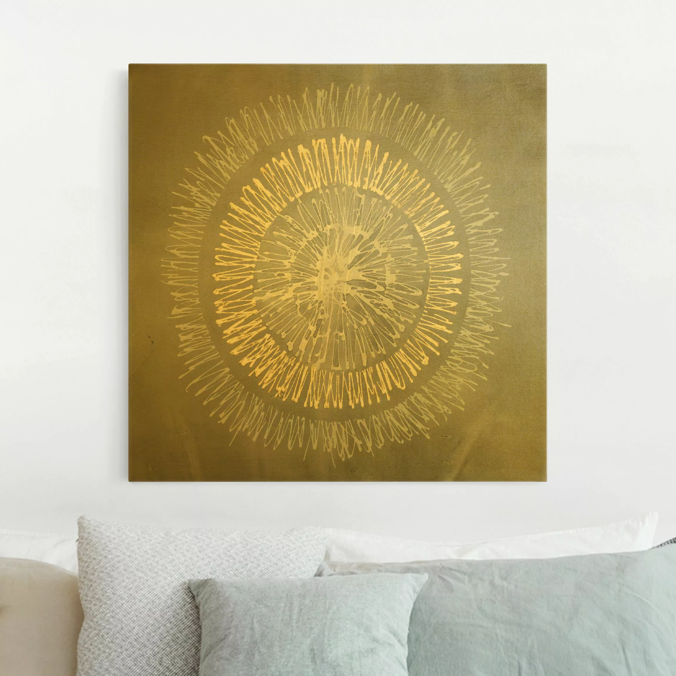 Leinwandbild Gold Polarstern Grau Gold II günstig online kaufen