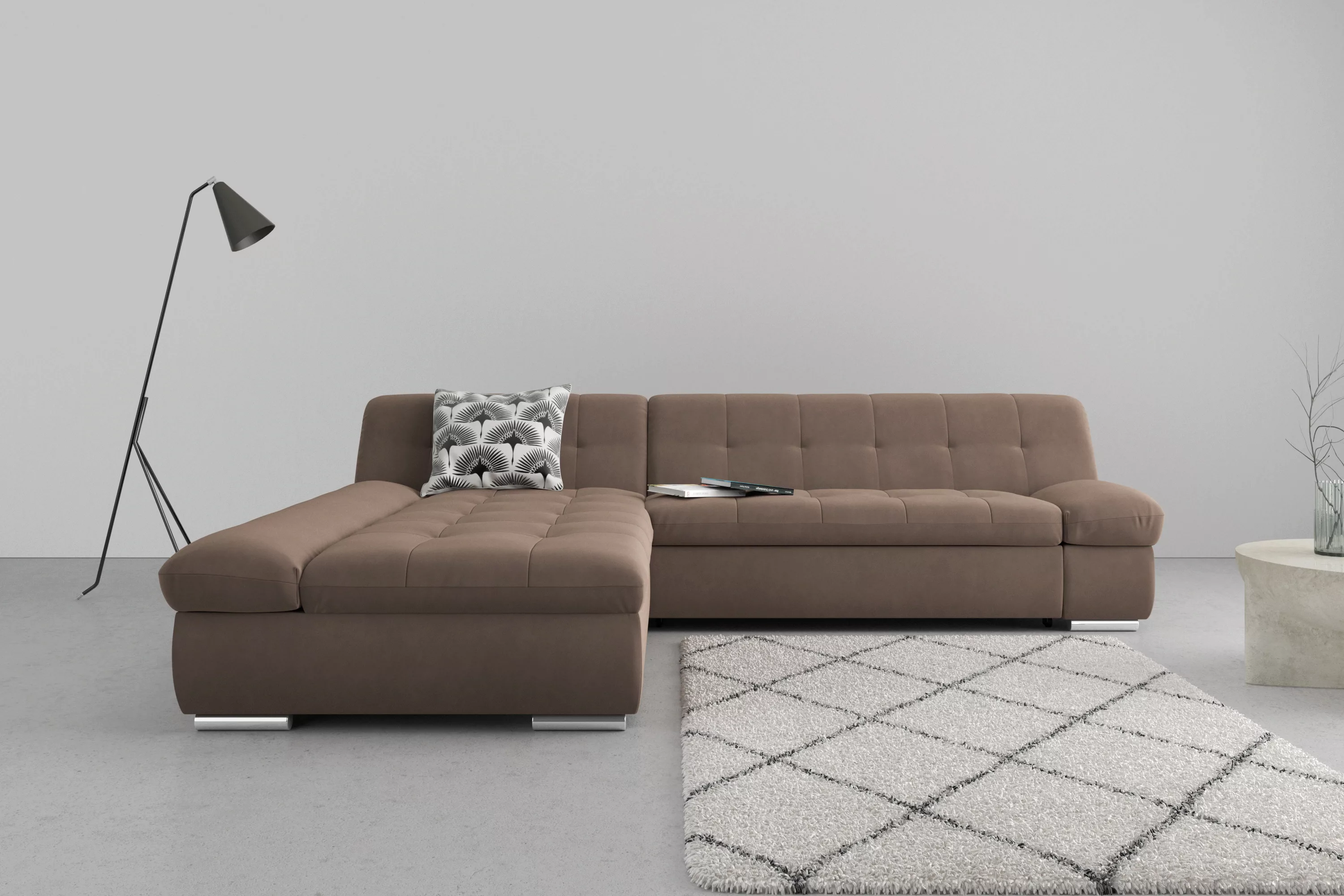 DOMO collection Ecksofa "Mona L-Form", wahlweise mit Bettfunktion günstig online kaufen