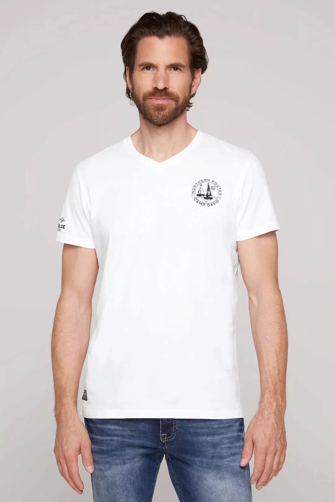 CAMP DAVID V-Shirt, aus Baumwolle günstig online kaufen