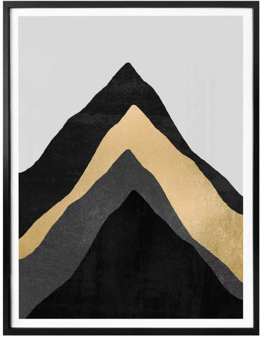 Wall-Art Poster »Vier Berge«, Berge, (1 St.), Poster ohne Bilderrahmen günstig online kaufen