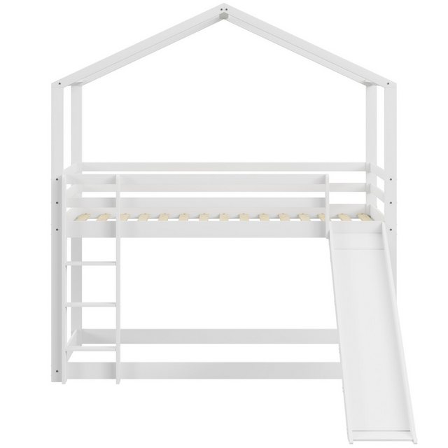 RIYO Etagenbett Kinderbett 90cm*200cm Hausbett Niedriges Etagenbett mit Rut günstig online kaufen