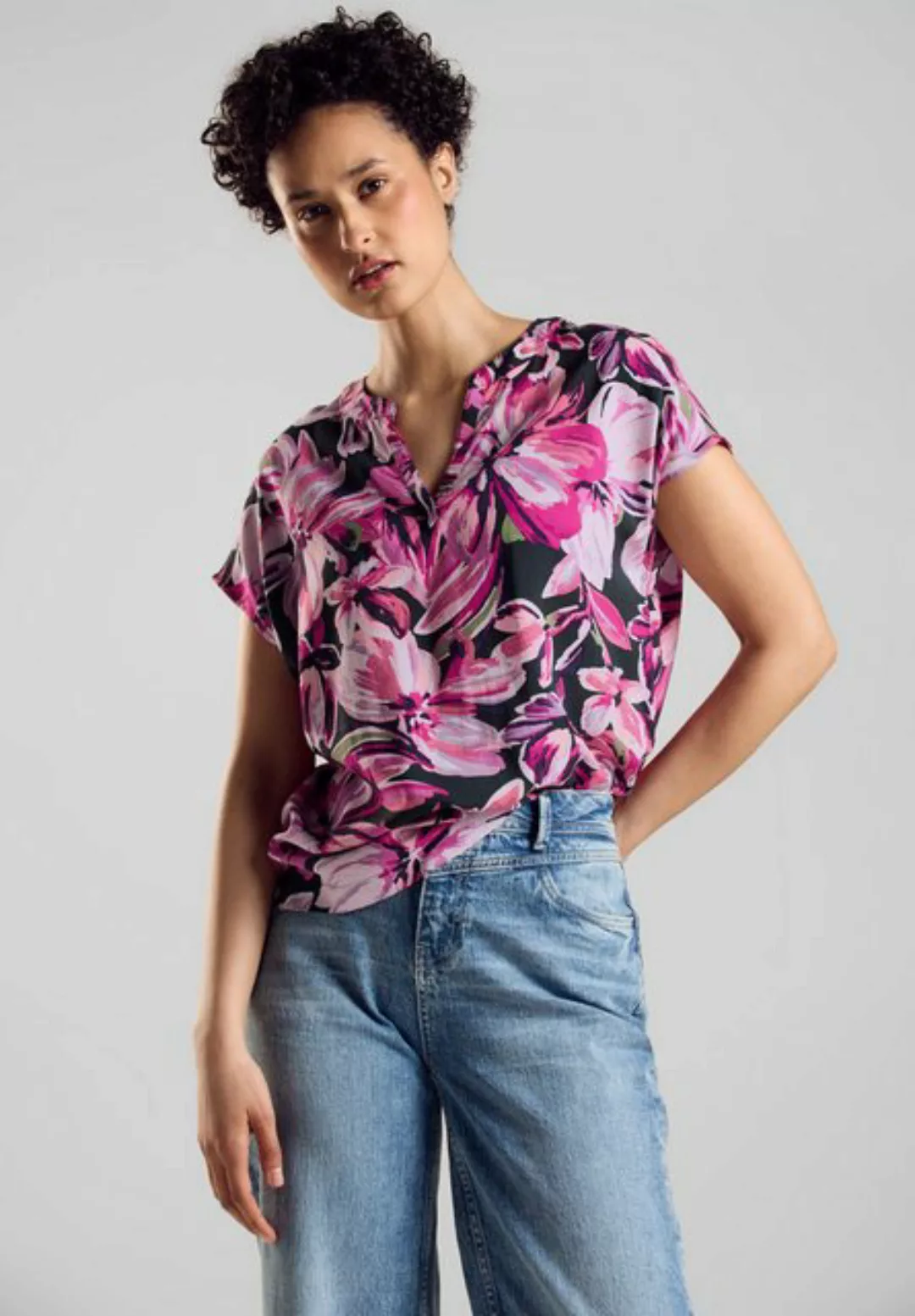 STREET ONE Blusenshirt LTD QR shirtblouse w splitneck günstig online kaufen