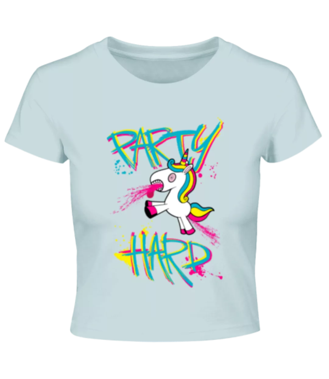 Party Hard Einhorn · Crop T-Shirt günstig online kaufen
