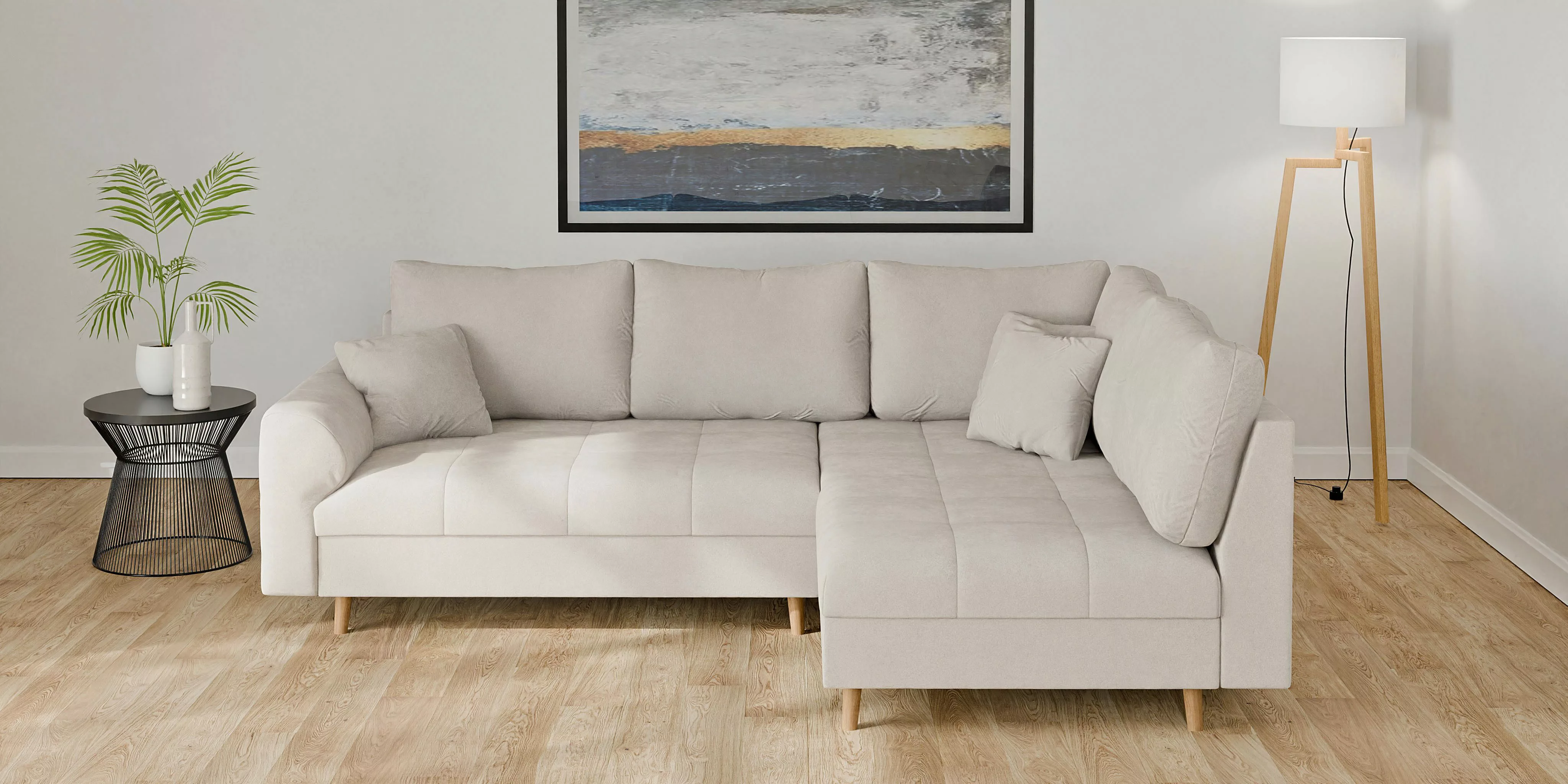 Home affaire Ecksofa "CHARRE L-Form mit Ottomane, Maße B/T/H: 231/161/81 cm günstig online kaufen