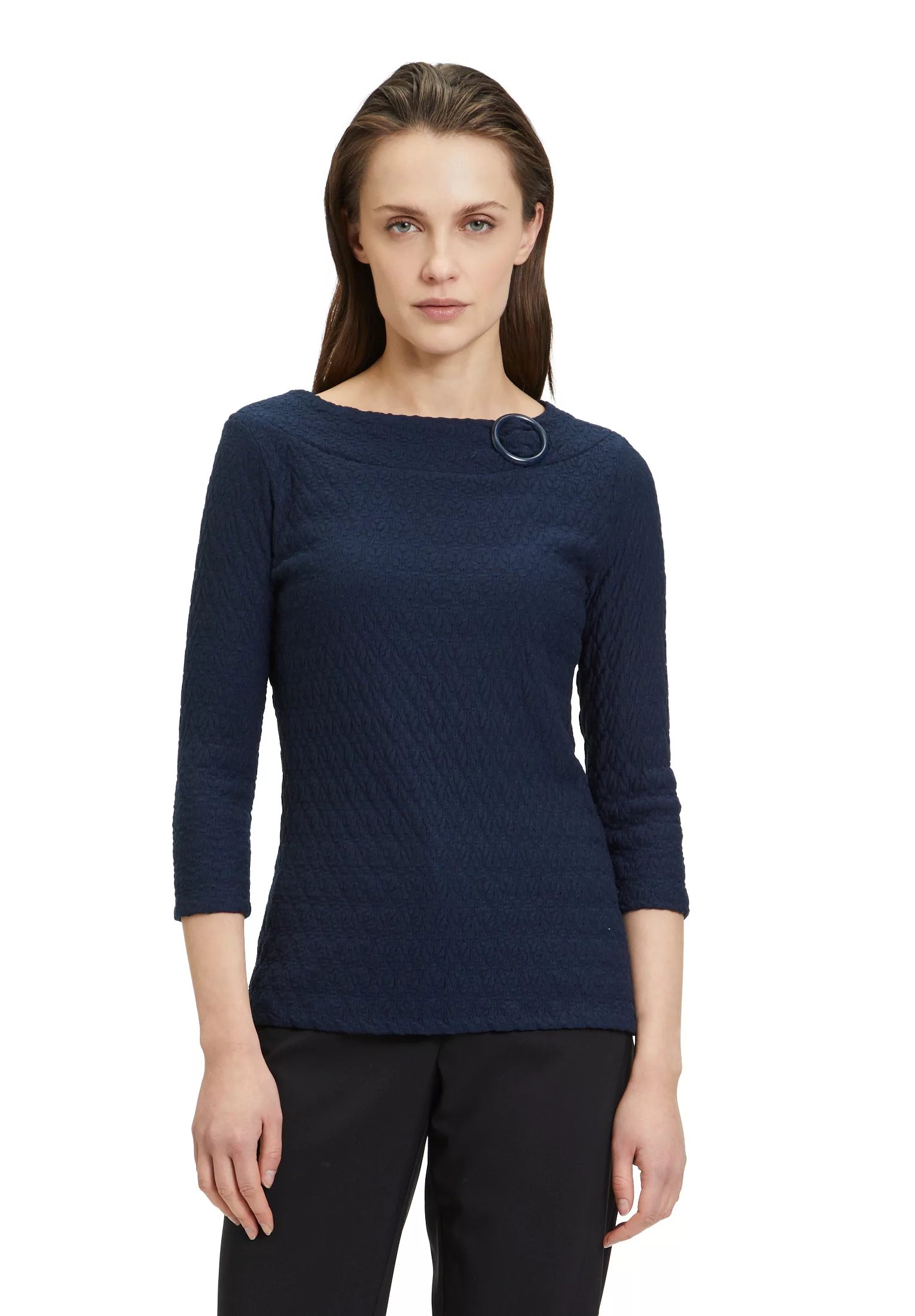 Betty Barclay 3/4-Arm-Shirt Betty Barclay Strukturshirt mit Schnalle (1-tlg günstig online kaufen