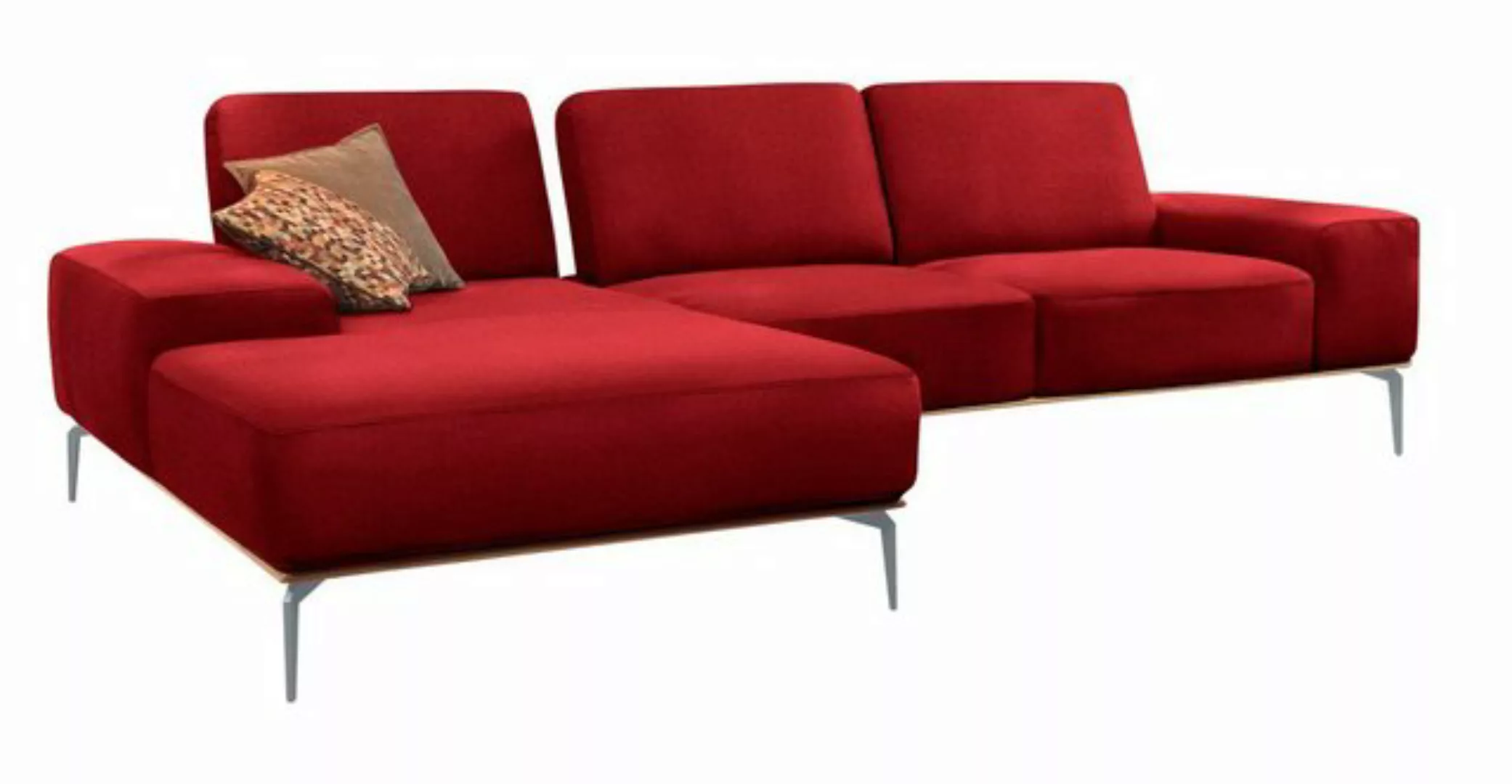 W.SCHILLIG Ecksofa run, mit elegantem Holzsockel, Füße in Silber matt, Brei günstig online kaufen