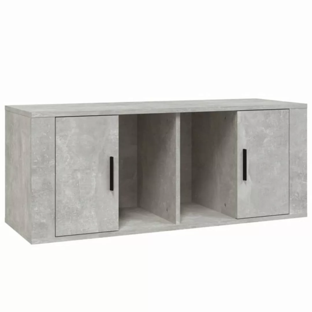 furnicato TV-Schrank Betongrau 100x35x40 cm Holzwerkstoff (1-St) günstig online kaufen