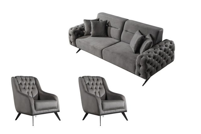 Villa Möbel Sofa Check, Set, mit Relax-/Bettfunktion durch verstellbare Rüc günstig online kaufen