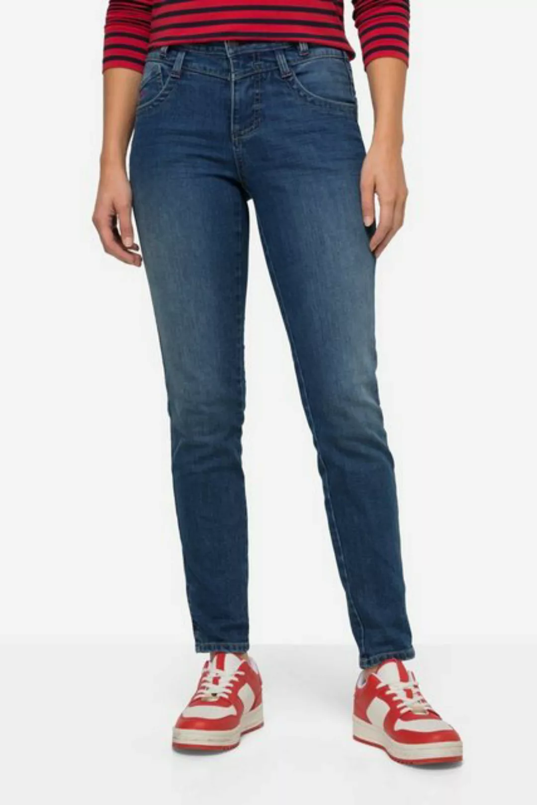Laurasøn Regular-fit-Jeans Slim-Jeans 5-Pocket Stretch-Komfort Saum-Umschla günstig online kaufen