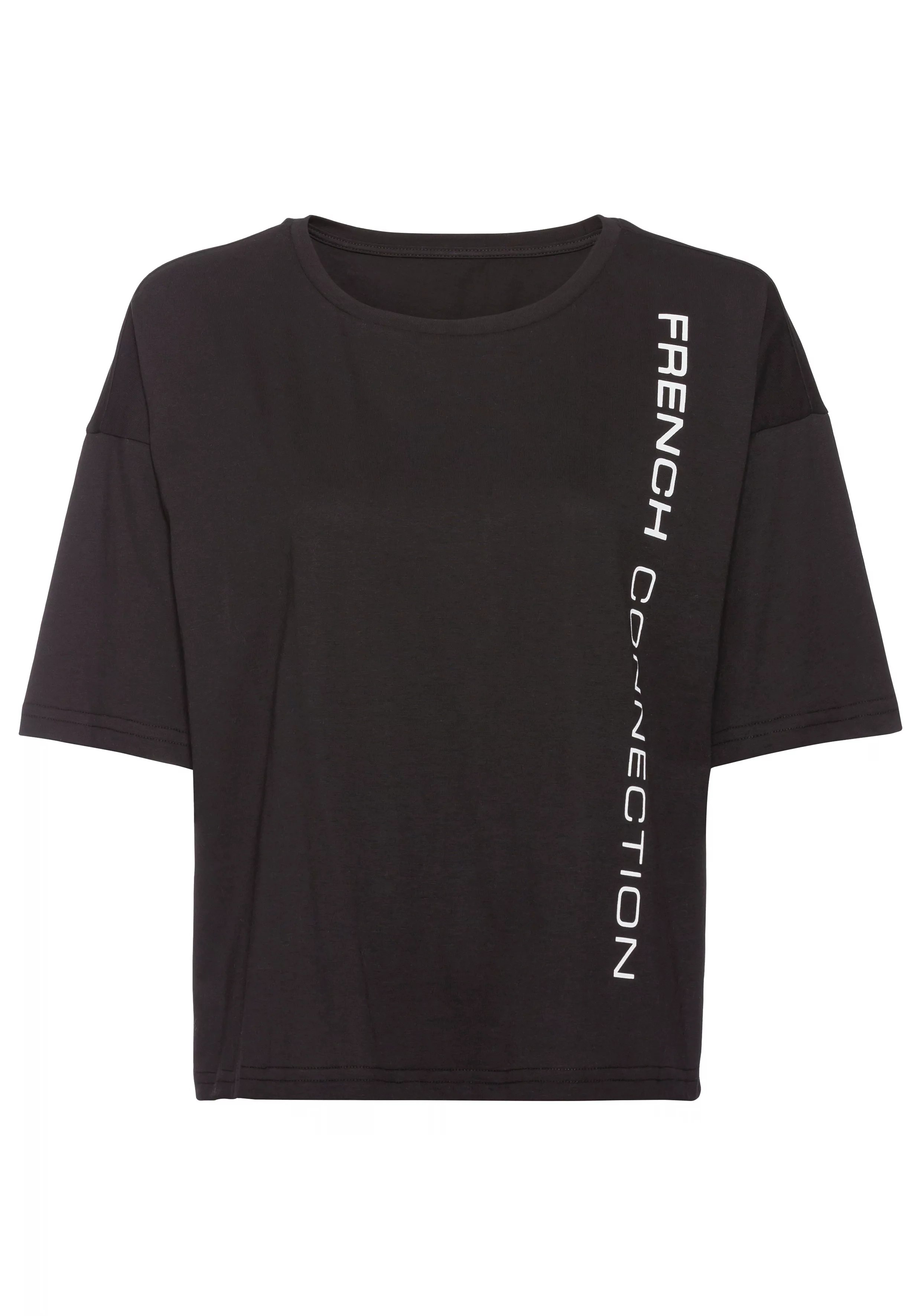 French Connection T-Shirt mit weiten Ärmeln und Logodruck günstig online kaufen