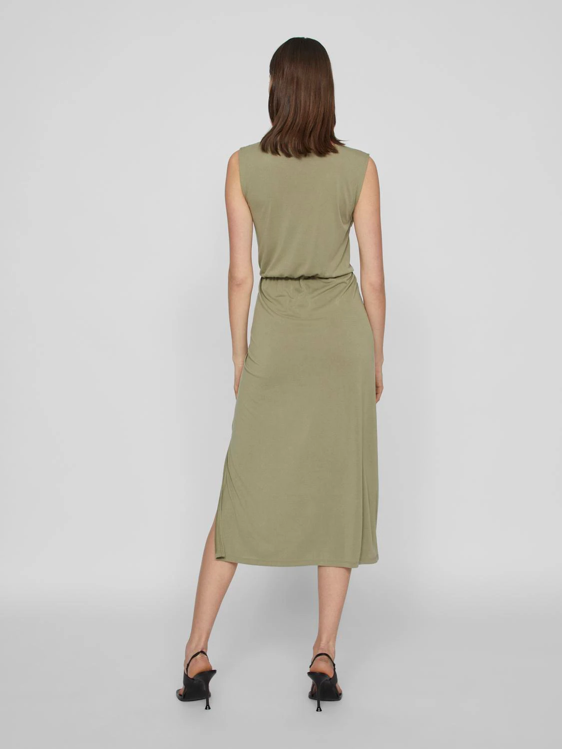 Vila Maxikleid "VIMODALA V-NECK S/L MIDI DRESS - NOOS" günstig online kaufen