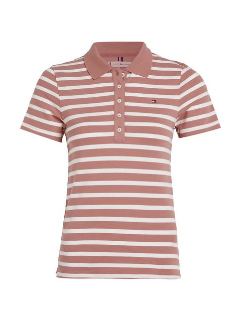 Tommy Hilfiger Poloshirt 1985 SLIM PIQUE STRIPE POLO SS mit dezenter Tommy günstig online kaufen