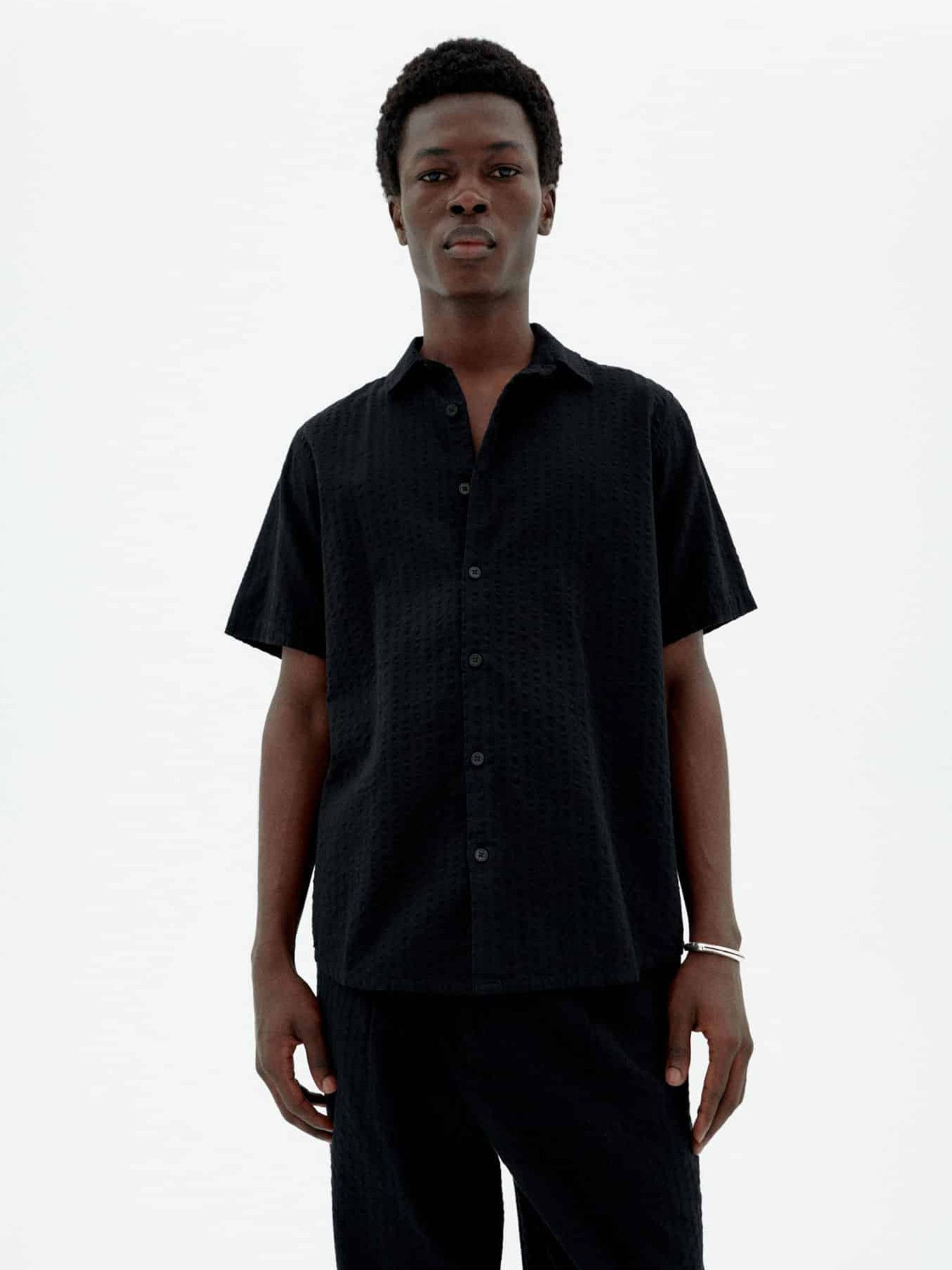 Thinking Mu Kurzarmhemd Seersucker Tom Shirt günstig online kaufen