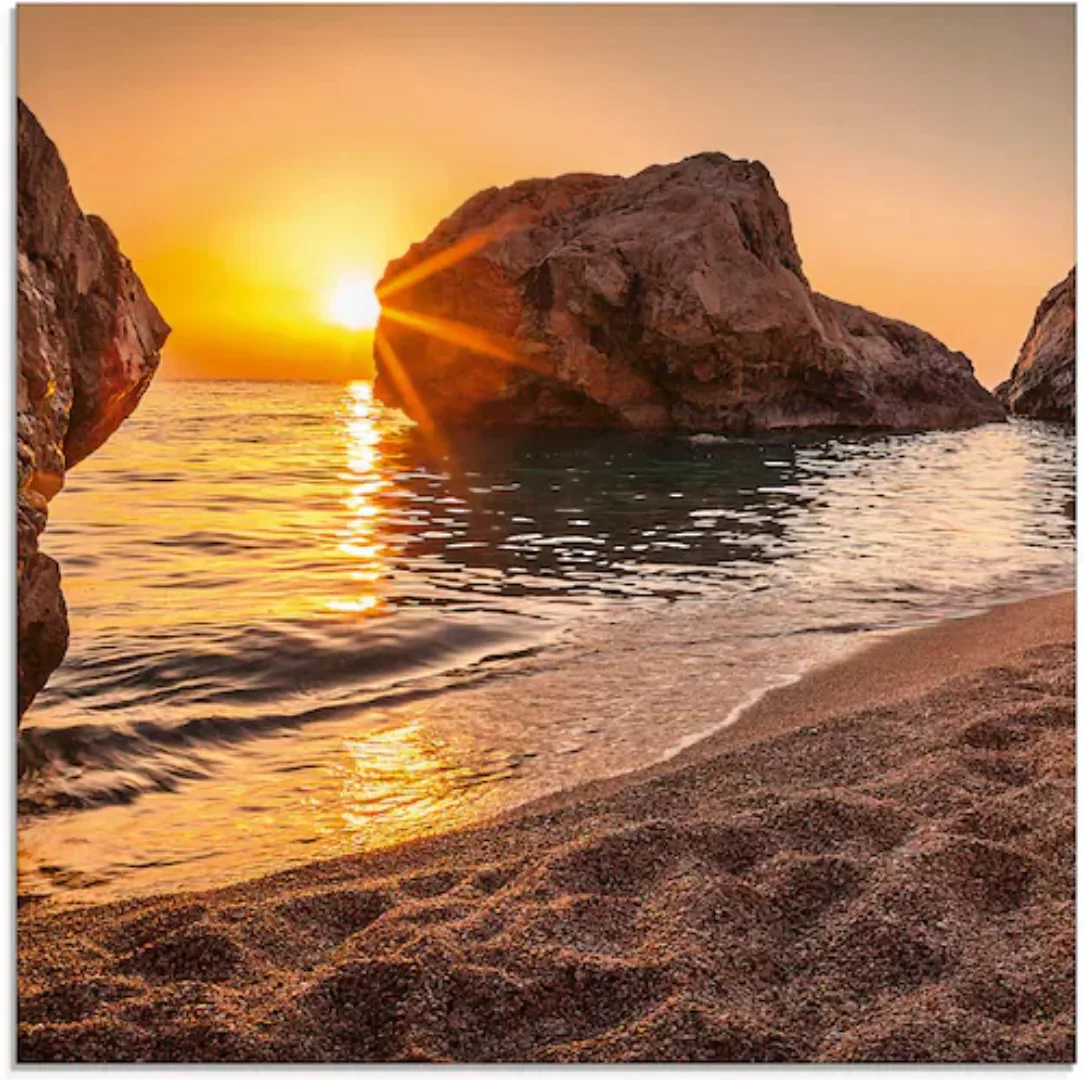 Artland Glasbild "Sonnenuntergang und Strand", Strand, (1 St.), in verschie günstig online kaufen