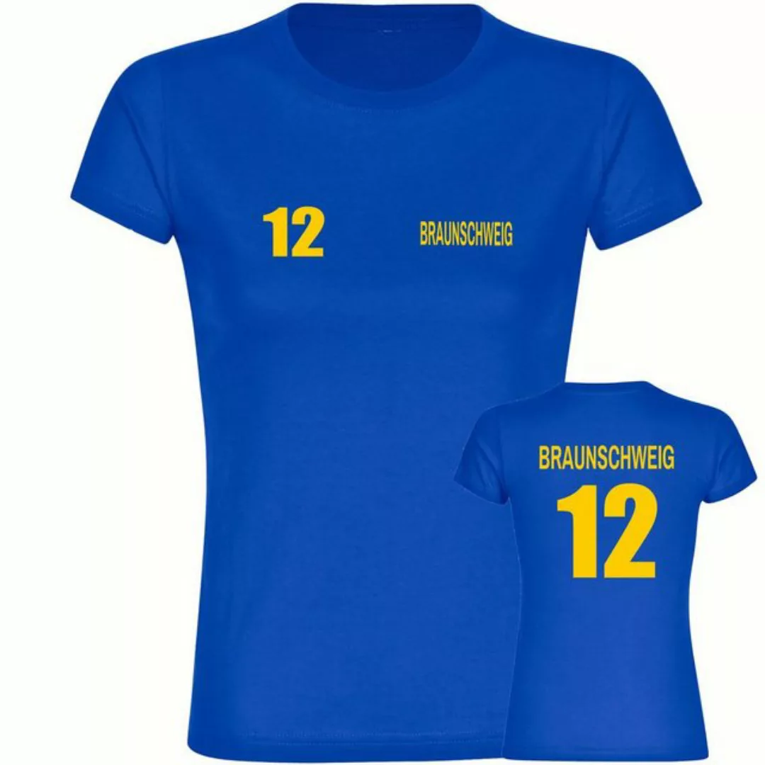 multifanshop T-Shirt Damen Braunschweig - Trikot 12 - Frauen günstig online kaufen