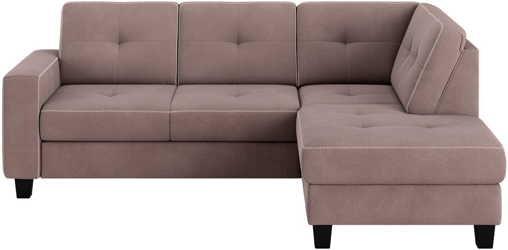 Places of Style Ecksofa "Varese", Kreuznaht in beige günstig online kaufen