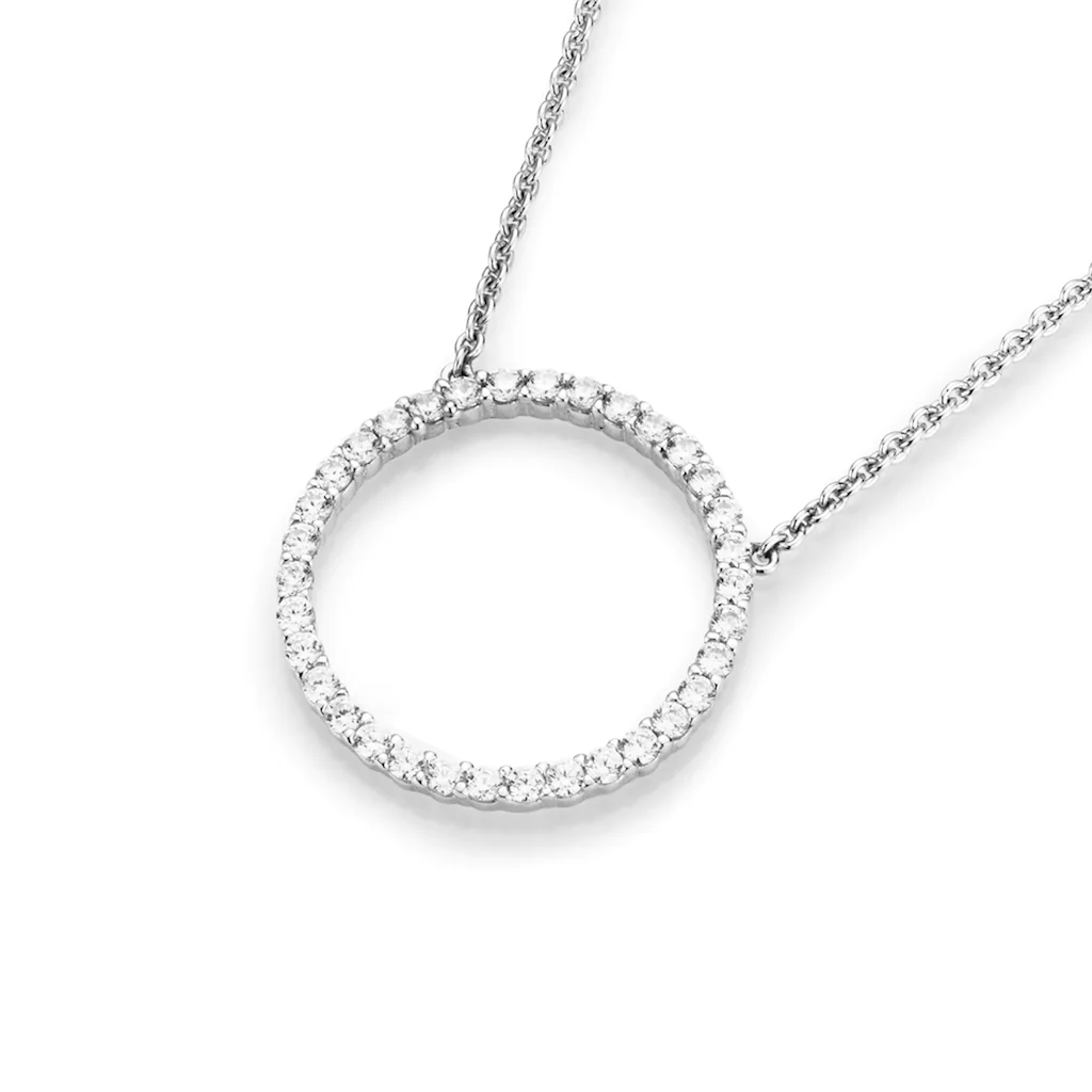 GIORGIO MARTELLO MILANO Collier "Mittelteil Ring mit Zirkonia Steinen, Silb günstig online kaufen