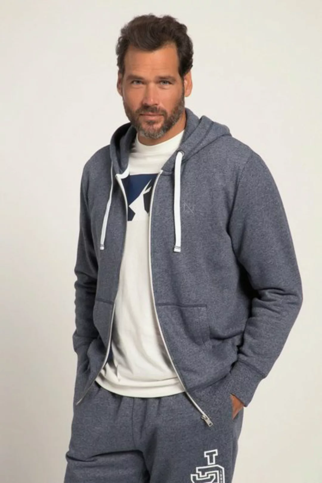 JP1880 Sweatshirt Hoodiejacke OEKO-TEX Jeans-Look Kapuze günstig online kaufen
