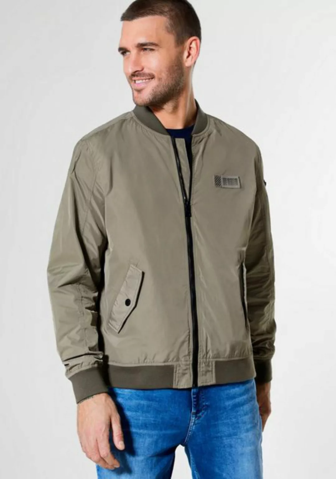 STREET ONE MEN Blouson, ohne Kapuze, in Unifarbe günstig online kaufen