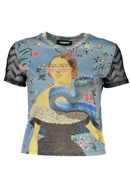 Desigual T-Shirt Damen Kurzarm T-Shirt Blau – Stylisches Design günstig online kaufen