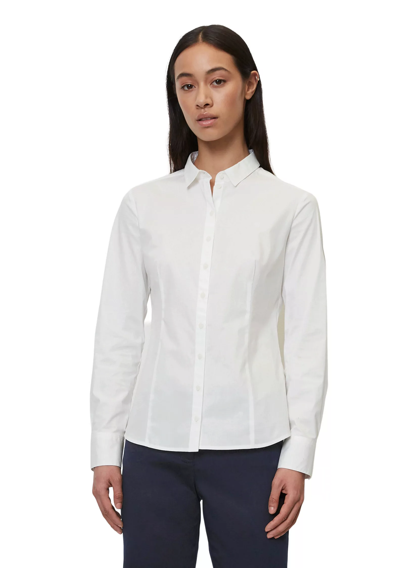 Marc O'Polo Hemdbluse Blouse, kent collar, long sleeved, slim fit, classic günstig online kaufen