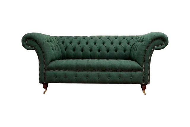 Xlmoebel Sofa Chesterfield 2-Sitzer Polstermöbel Grün Luxus Textilsofas, 1 günstig online kaufen