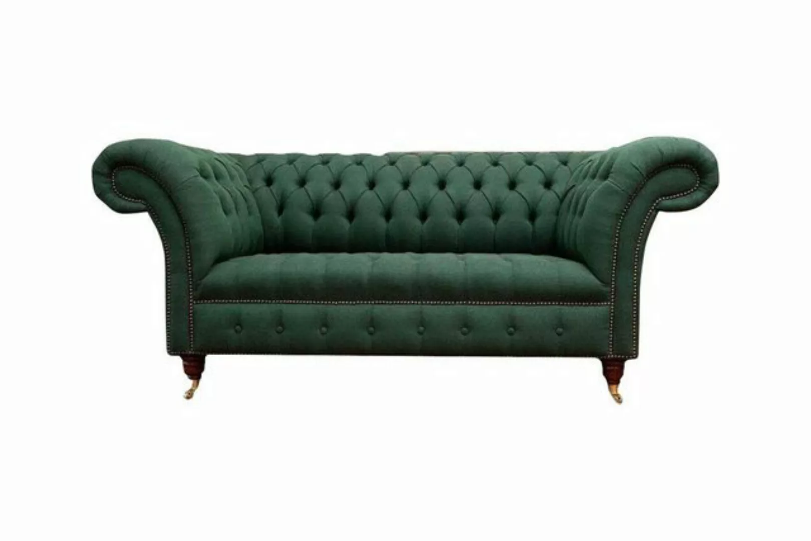 Xlmoebel Sofa Chesterfield 2-Sitzer Polstermöbel Grün Luxus Textilsofas, 1 günstig online kaufen