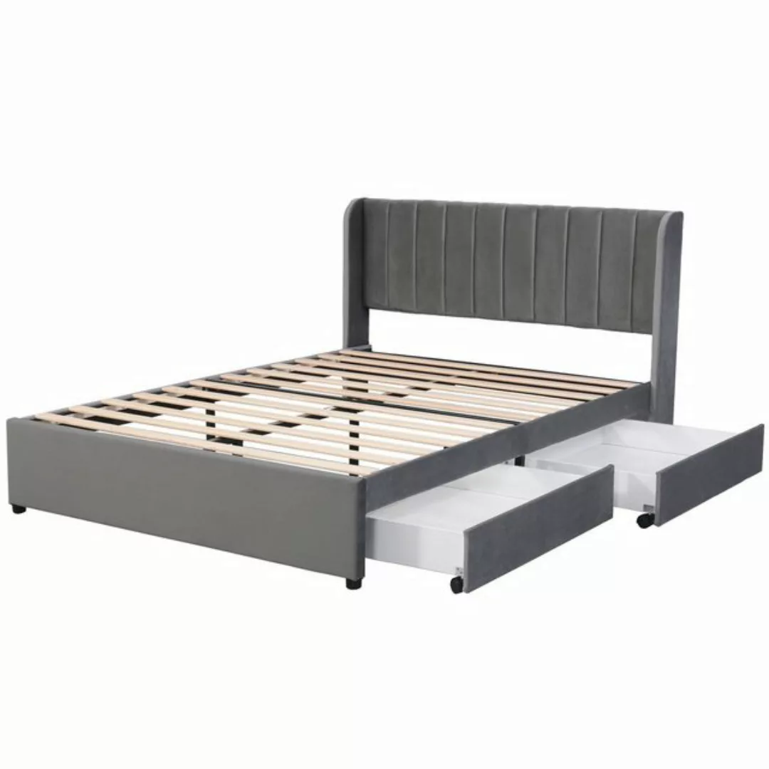 REDOM Polsterbett Doppelbett Stauraumbett Bett mit Lattenrost ohne Matratze günstig online kaufen