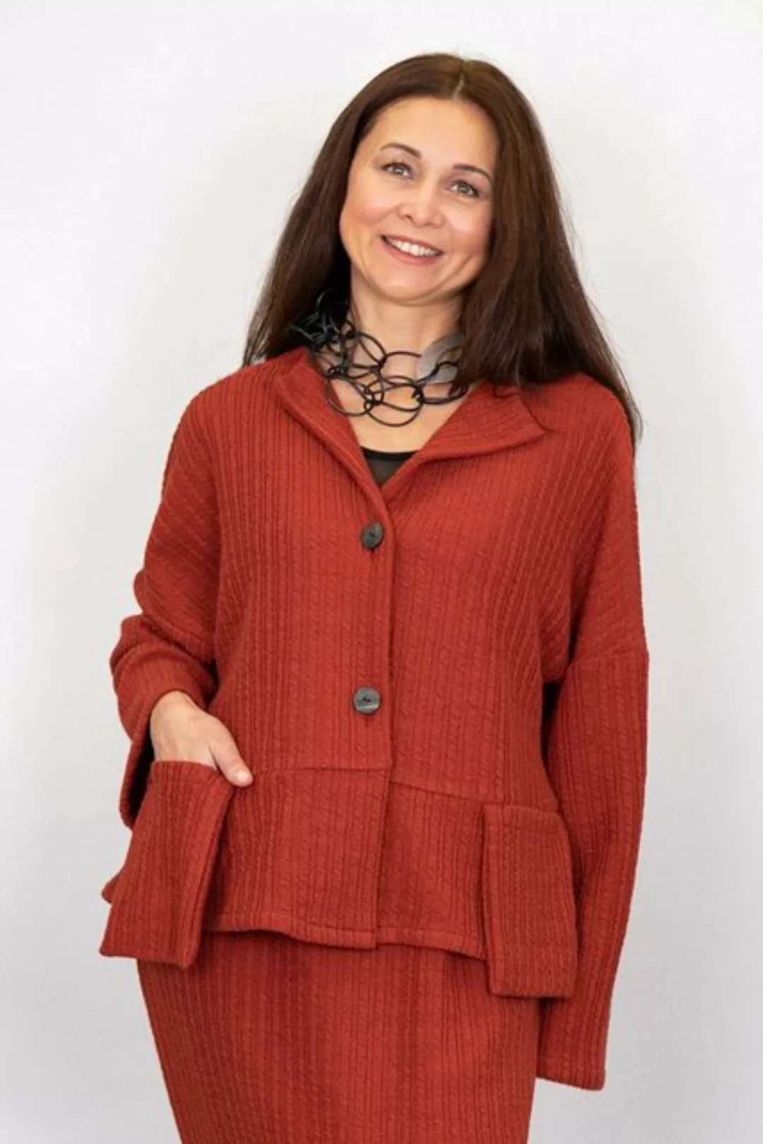 déjà vu Fashion Strickjacke Alexa Jacke in Kastenform aus Strick (1-tlg) günstig online kaufen