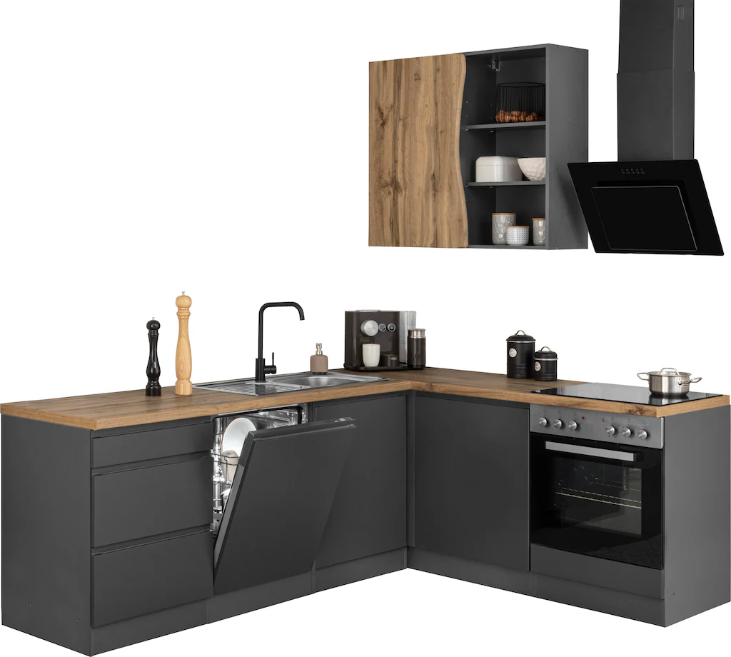 Kochstation Küche "KS-Bruneck", Stellbreite 240/180 cm breit, wahlweise mit günstig online kaufen